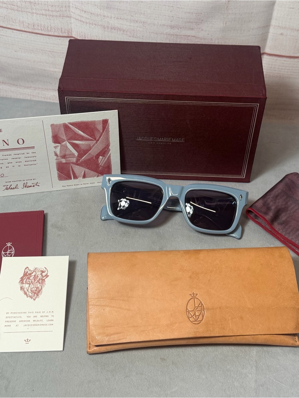Jacques Marie Mage JMM Torino Sunglasses #61/250 Limited Edition Box Case Papers